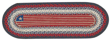 Flag Oval Patch Runner 13"x36"
