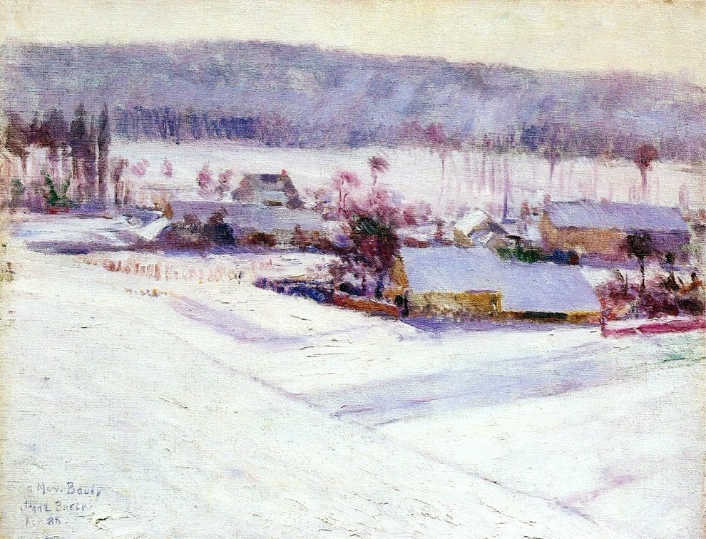 John Leslie Breck Giverny Winter Wall Decal