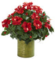 Nearly Natural Hibiscus Artificial Plant in Metal Planter