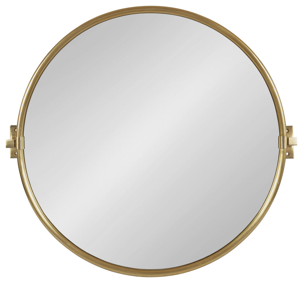 Taurus Pivot Wall Mirror, Gold, 26"x24"