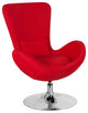 Egg Series Red Fabric Side Reception Chair