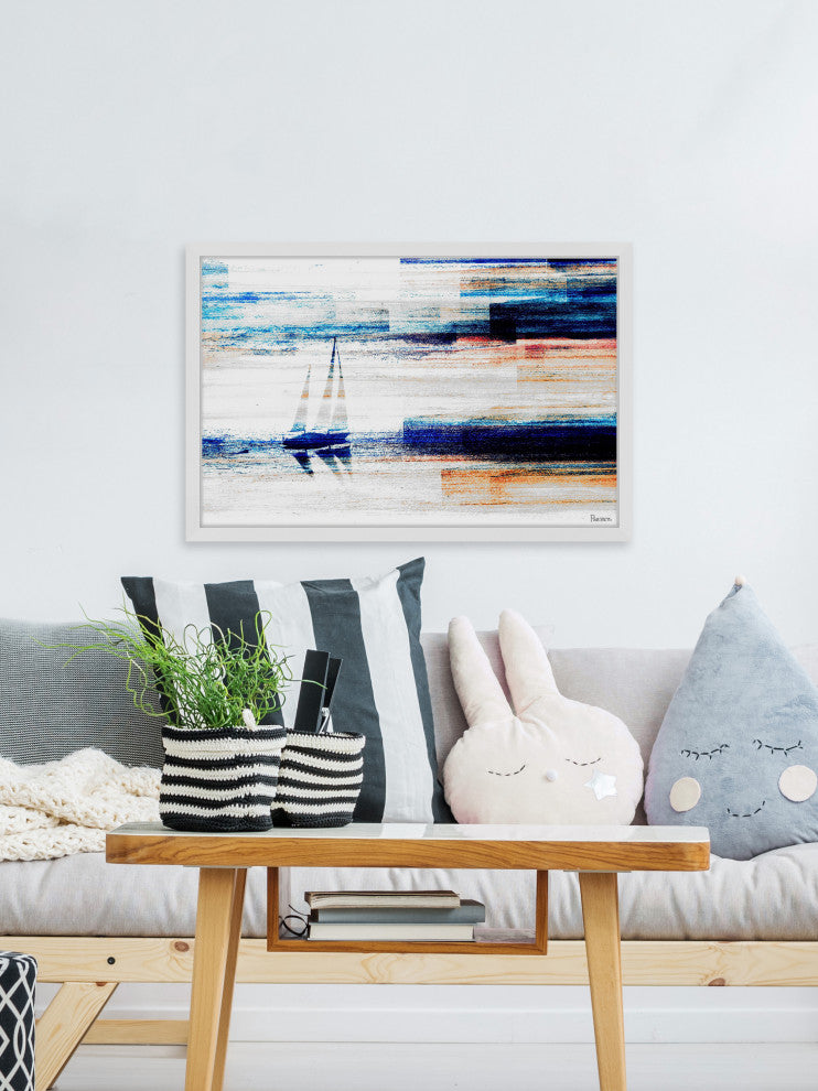 "Aegean Sea" Framed Painting Print, 36"x24"