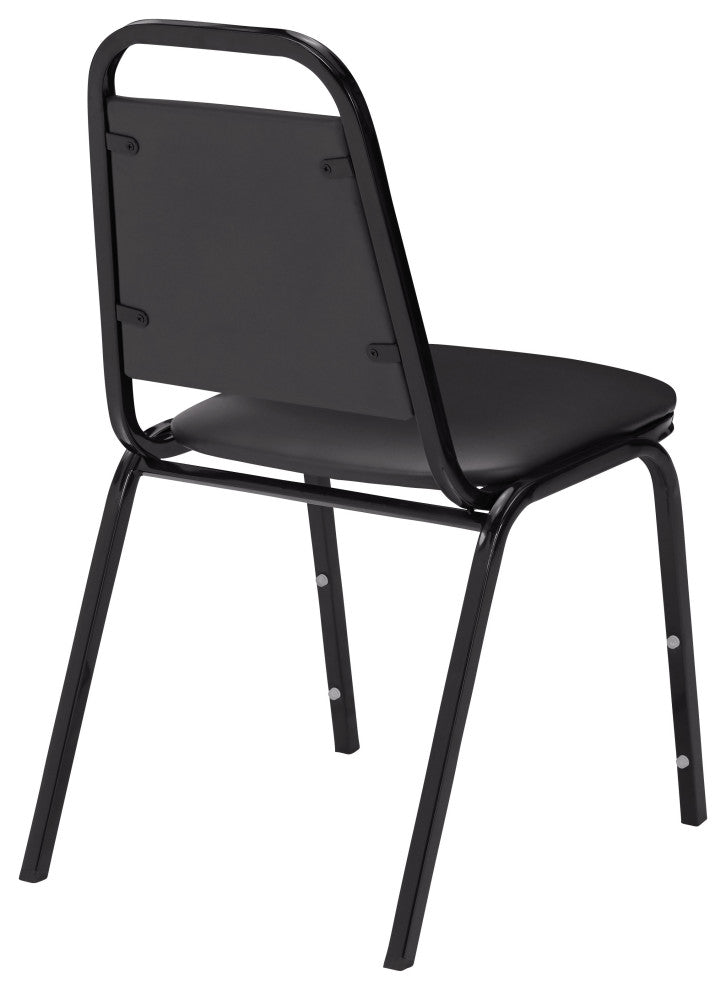 NPS 9100 Vinyl Stack Chair, Black Seat/Black Sandtex Frame