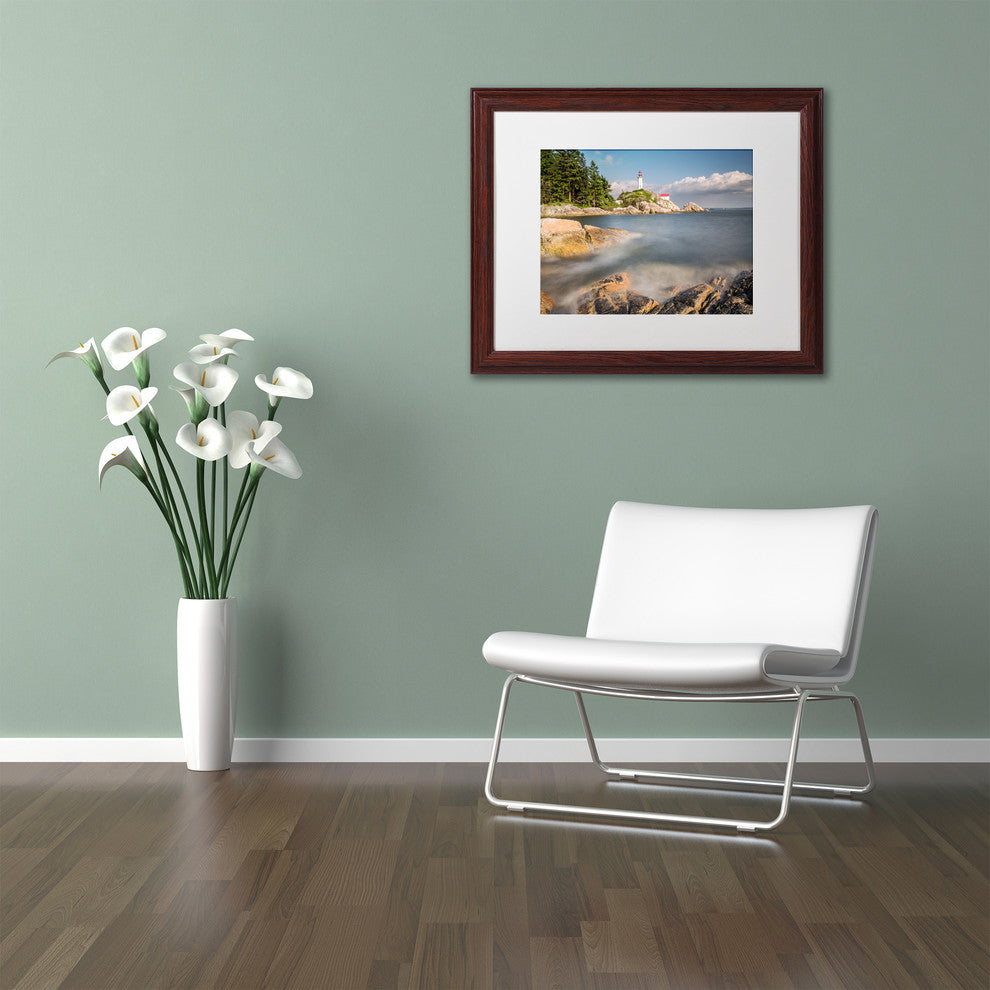 Pierre Leclerc 'Lighthouse Park' Matted Framed Art, Wood Frame, White, 20x16