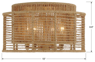 Jayna 4 Light Burnished Silver Ceiling Mount