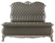 Jazlyn Ornamental Baroque Standard Bed, Vintage Bone White, Queen