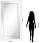 Moderno Beveled Leaner, Large Floor Mirror, 1"-Beveled Center Mirror, 80"x 40"