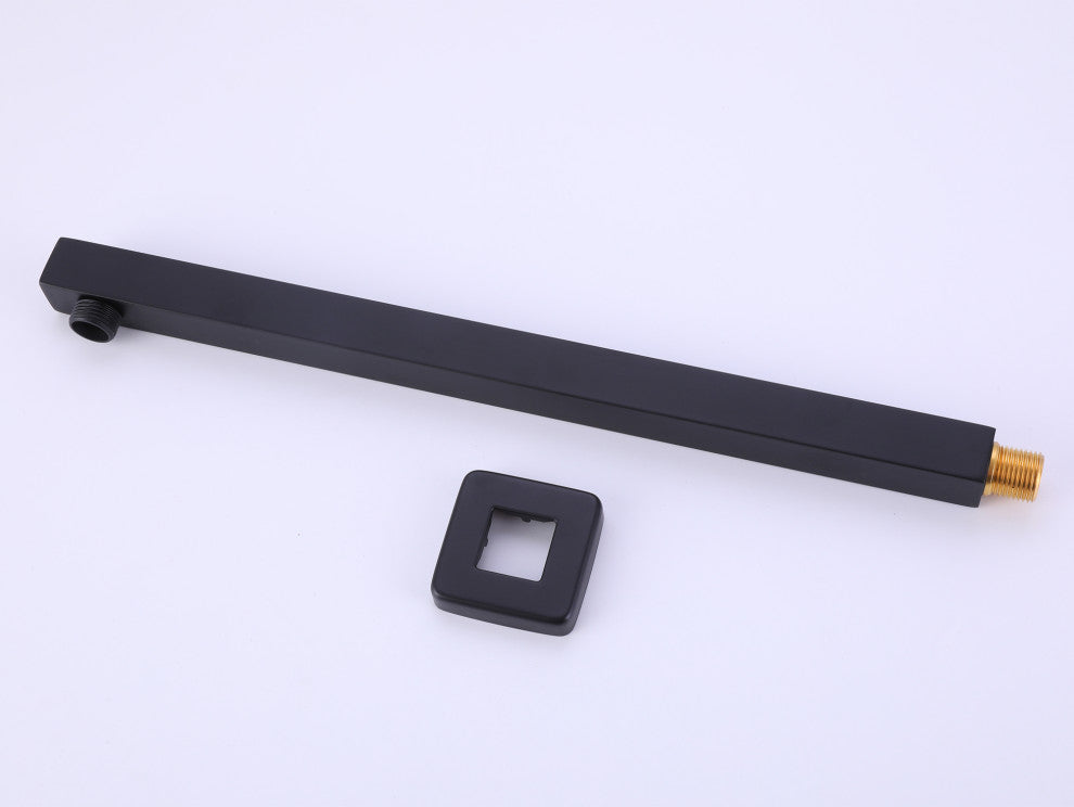 Thermostatic Rain Shower System with Hand Shower and Rough-in Valve, Matte Black