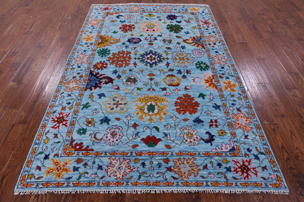 6' 3" X 9' 2" Turkish Oushak Handmade Wool Rug - Q13342