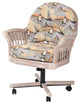 Bridgeport Tilt Swivel Caster Chair In Rustic Driftwood With Dum Dum Spa
