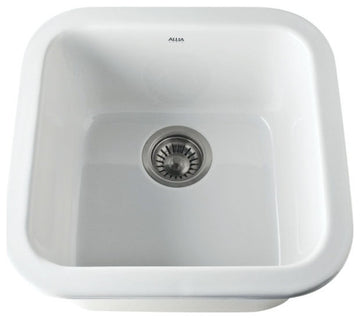 Rohl 5927-00 White 37" Undermount 16 Gauge Stainless Steel Kitchen Sink