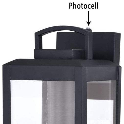 Kinzie 6-in. W Outdoor Wall Light Textured Black