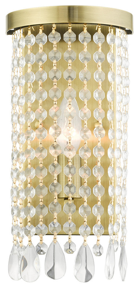 Antique Brass Transitional, Dazzling, Modern Classic, Casual Sconce