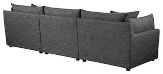 Sasha 3-Piece Upholstered Sofa Barely Black