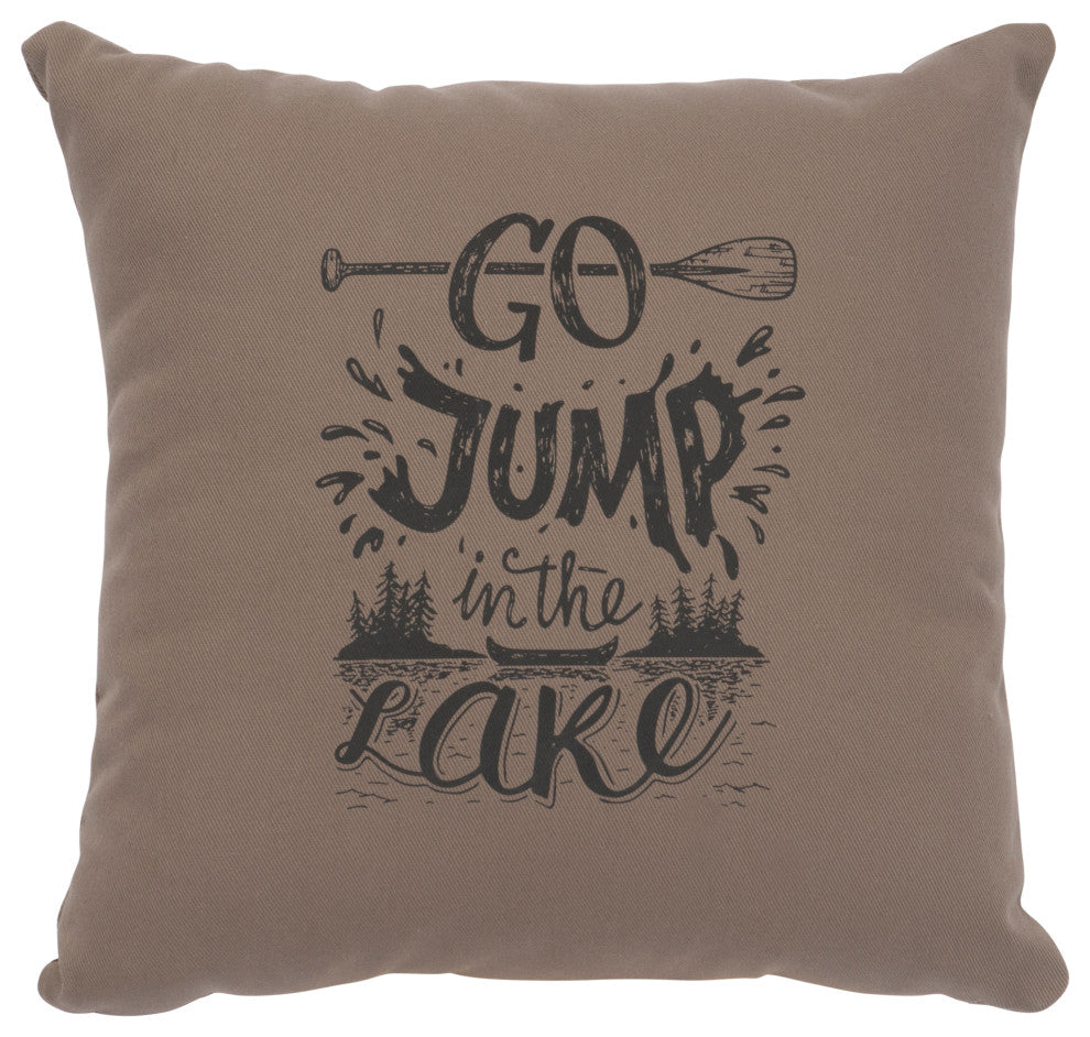 Image Pillow 16x16 Jump, Lake Cotton Taupe