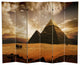 6' Tall Double Sided Egyptian Pyramid Canvas Room Divider