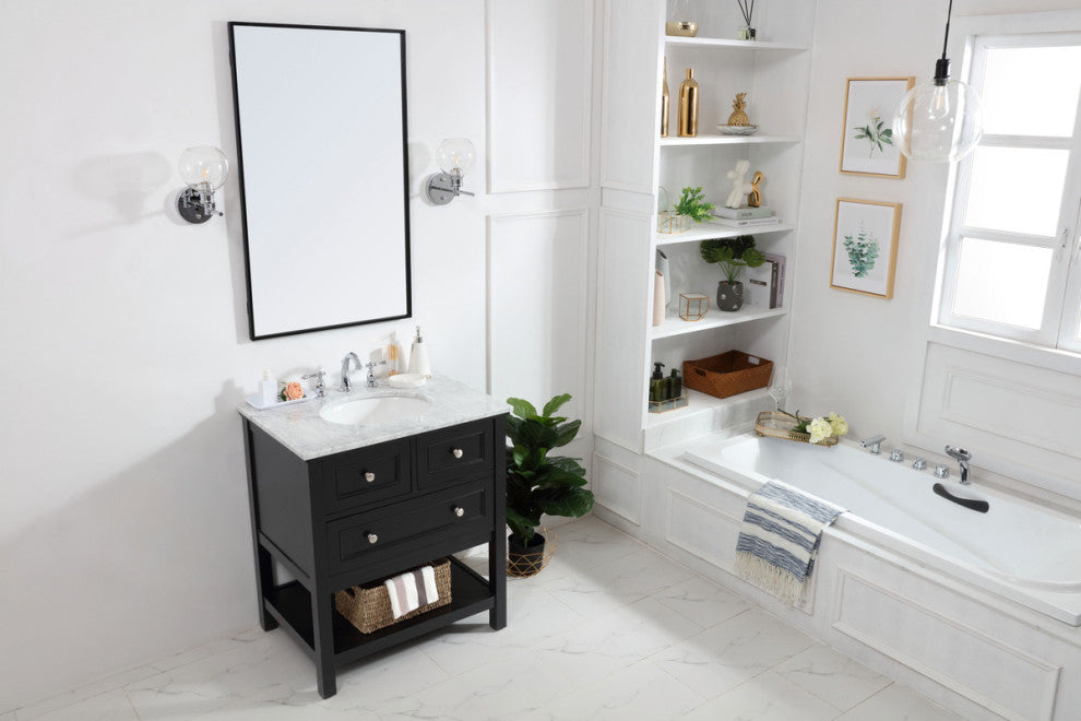 Matilda 30" Single Bathroom Vanity Set, Black