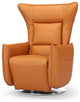 Hyland Reclining Chair with Swivel Base and Top Grain Leather
