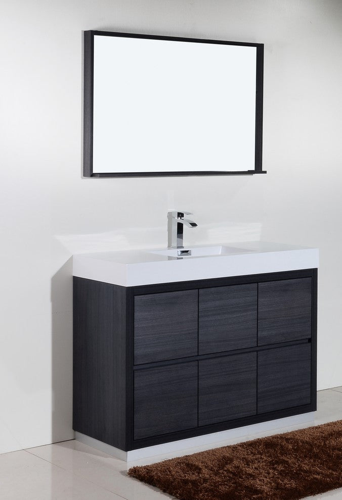 Bliss 48" Single Bathroom Vanity in Gray Oak