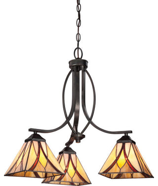 Asheville 3-Light Chandelier, Valiant Bronze