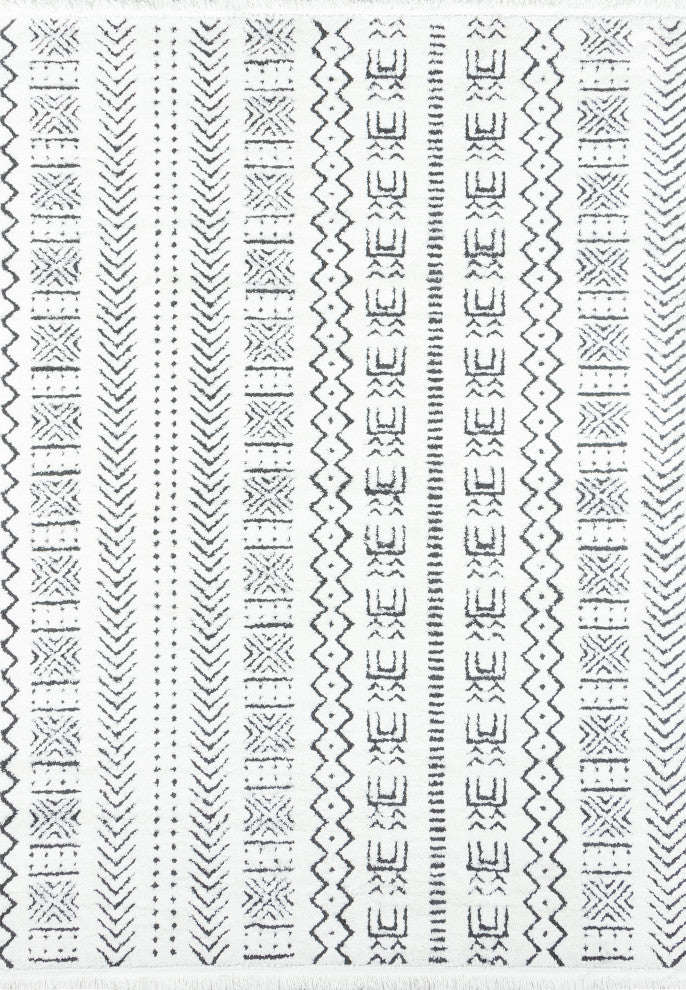 Novogratz by Momeni Ferris Cali Geometric Ivory Area Rug 2' X 3'