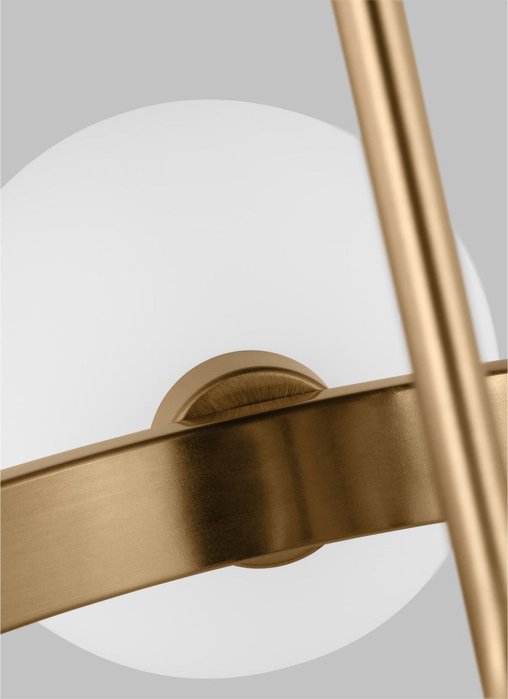 Clybourn Three Light Chandelier, Satin Brass