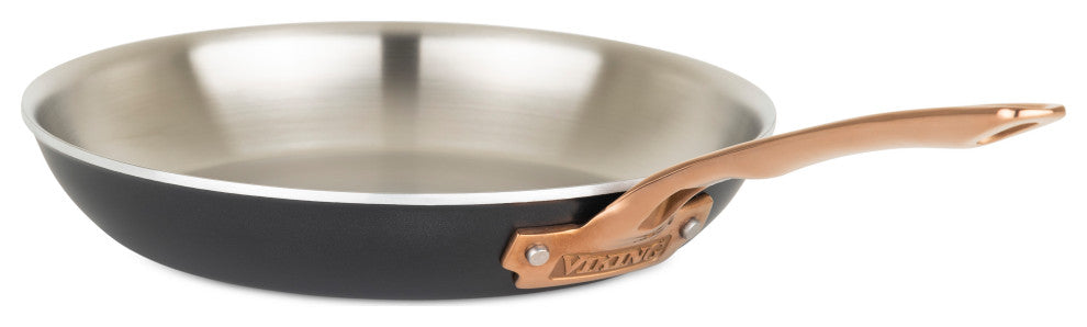 3-Ply 11-Piece Cookware Set, Black With Copper PVD Handle