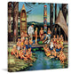 "Watermelon at Camp" Painting Print on Canvas by Stevan Dohanos