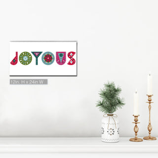 Ready2HangArt 'Joyous' Wrapped Canvas Christmas Wall Art