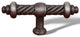 Distressed Nickel RKI Large Twisted Knob, RKICK701DN