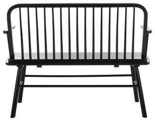 Safavieh Lucilia Spindle Bench, Black
