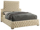Sedona Velvet Upholstered Bed, Cream, King