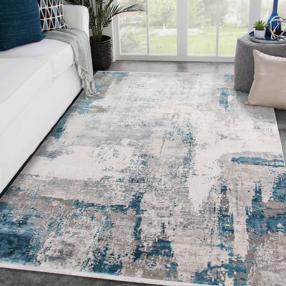 Venice Dacono Area Rug, Gray, 9'6" x 13'6", Abstract