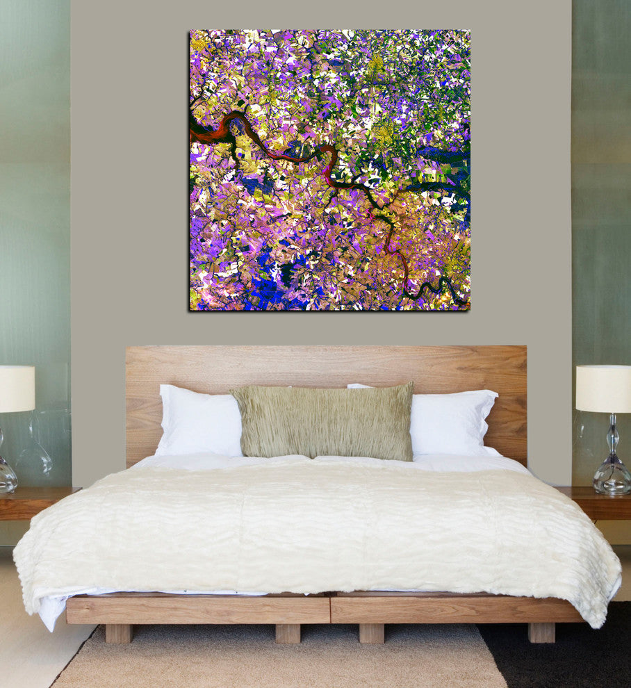 Epic Graffiti "Earth As Art: Tessera Mosaic" Giclee Canvas Wall Art, 26"x26"