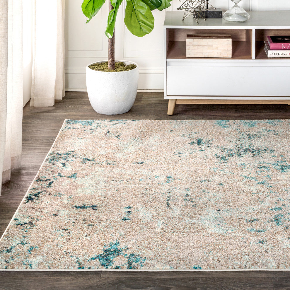 Contemporary POP Modern Abstract Vintage Area Rug, 3 X 5