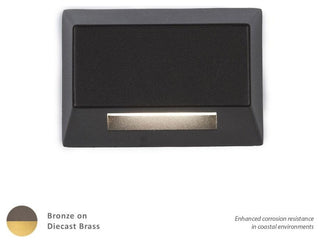 WAC Lighting LED 12V Rectangle Deck And Patio Light, Bronzed Brass