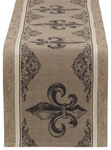 DII Fleur De Lis Stripe Jacquard Table Runner