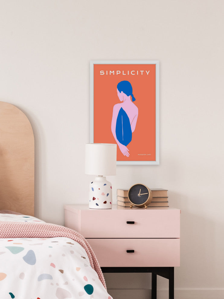 "Simplicity No 01" Framed Painting Print, 20x30