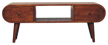 Chestnut Circular TV Unit