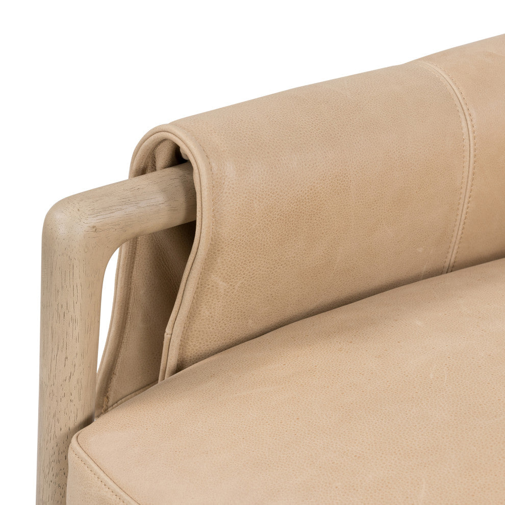 Harrison Chair Palermo Nude, Yucca Parawood, Brushed Silver