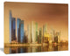 Singapore Skyline under Brown Sky, Large Cityscape Canvas Art Print, 60x40