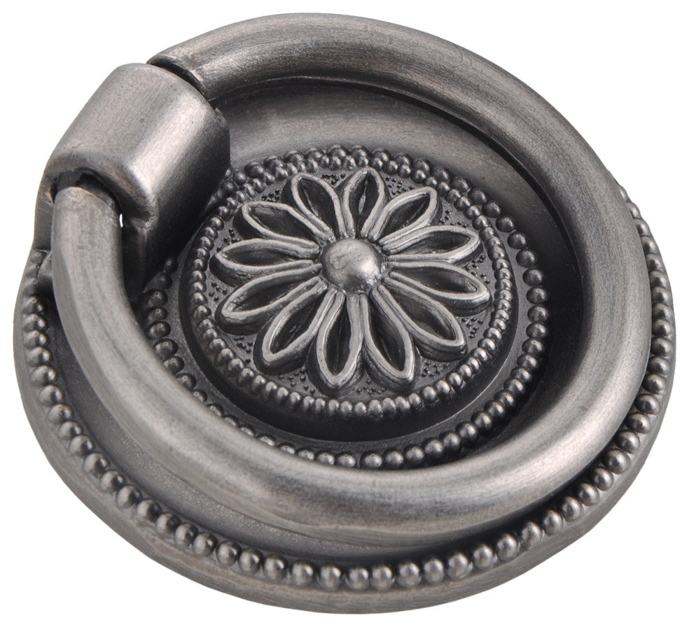 Utopia Alley Medici Cabinet Ring Pull Knob, 1 5/8" Diameter, Pewter, 25 Pack