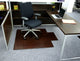 Ronson Bamboo Deluxe Roll-Up Chair Mat, Dark Cherry, With Lip, 44"x52"