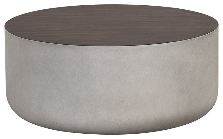Diaz Coffee Table, Gray, Wood Grain Brown