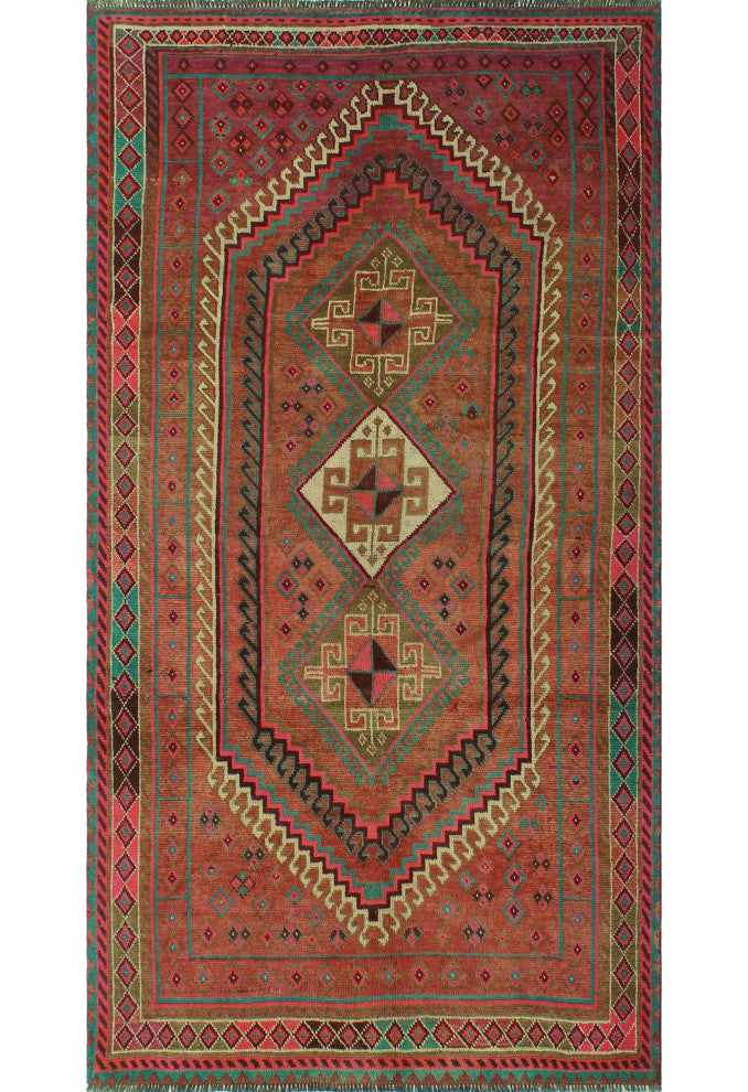 Fine Vintage Distressed Jany Rust Rug