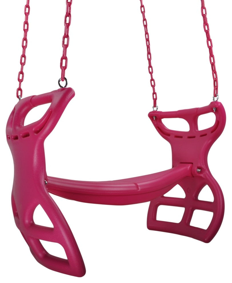 Glider with Coated Chains, Pink