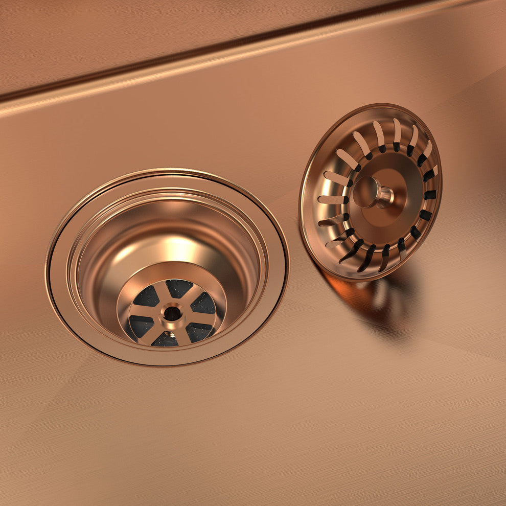 HIGOLD 30 inch Single Bowl Kitchen Sink Undermount, Nano Sink, Rose Gold