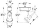 WAC Lighting Low Voltage Track Fixture 50W in Black for H Track