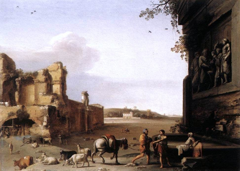 Cornelis Van Poelenburgh Ruins of Ancient Rome Wall Decal