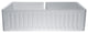 ANZZI Petima Farmhouse Solid Surface 35" Kitchen Sink, White
